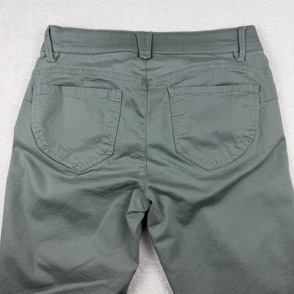NWT-Democracy Ab Solution Ankle Skimmer Olive Green Pants Elastic Waist Size 4 - Picture 4 of 16